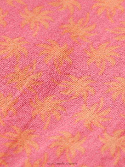 Scotch & Soda Hommes short de bain mi-long imprimé feuille de cire de flamant rose aop vêtements 4HB4671