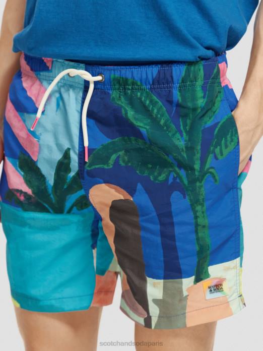 Scotch & Soda Hommes short de bain mi-long imprimé scène aop vêtements 4HB4691