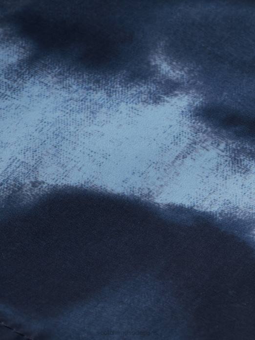Scotch & Soda Hommes short de bain mi-long imprimé tie-dye teinture de cravate bleu marine vêtements 4HB4689