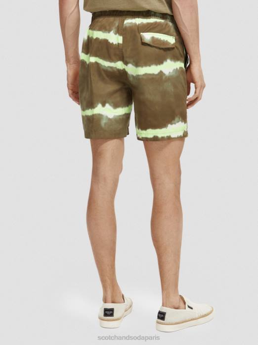 Scotch & Soda Hommes short de bain mi-long imprimé tie-dye teinture de cravate de l'armée vêtements 4HB4688