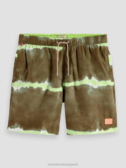 Scotch & Soda Hommes short de bain mi-long imprimé tie-dye teinture de cravate de l'armée vêtements 4HB4688