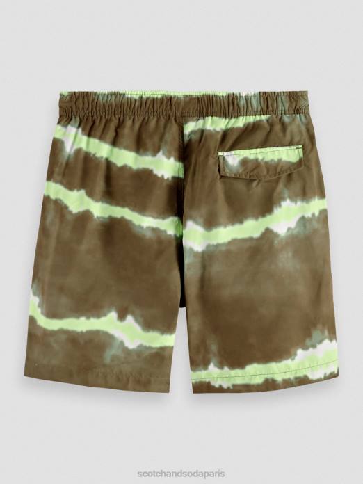 Scotch & Soda Hommes short de bain mi-long imprimé tie-dye teinture de cravate de l'armée vêtements 4HB4688