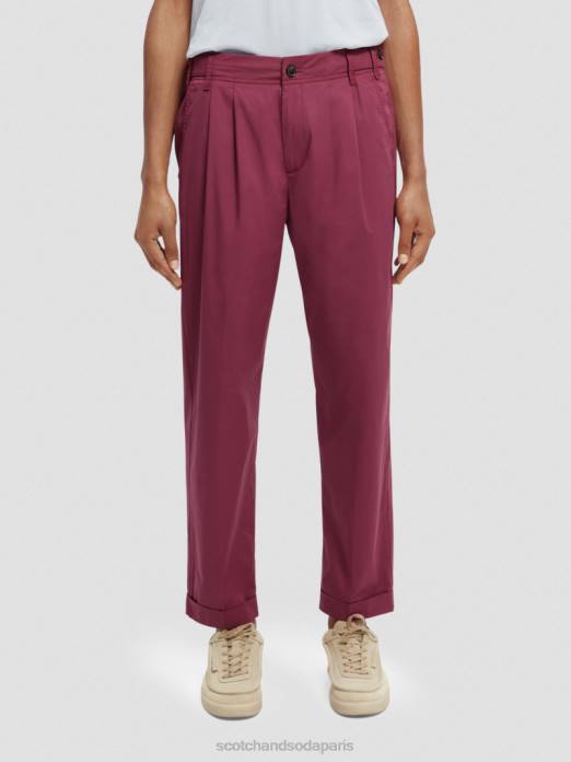 Scotch & Soda Hommes chino ample à pinces fuselées dahlia vêtements 4HB4486