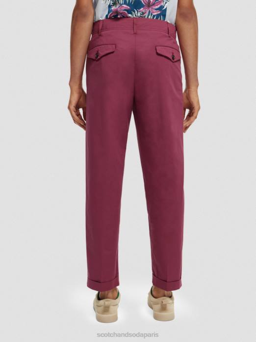 Scotch & Soda Hommes chino ample à pinces fuselées dahlia vêtements 4HB4486