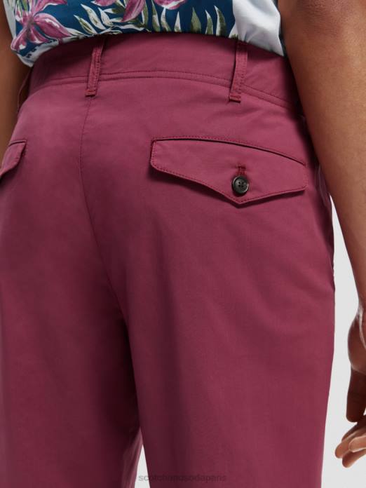 Scotch & Soda Hommes chino ample à pinces fuselées dahlia vêtements 4HB4486