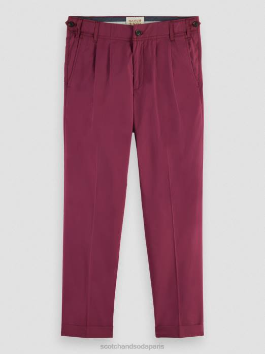 Scotch & Soda Hommes chino ample à pinces fuselées dahlia vêtements 4HB4486