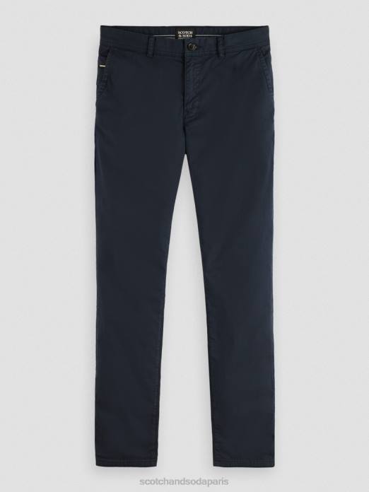 Scotch & Soda Hommes chino super slim fit teint en pièce marine vêtements 4HB4496