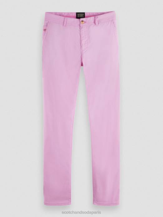 Scotch & Soda Hommes chino super slim fit teint en pièce pierre rose vêtements 4HB4494