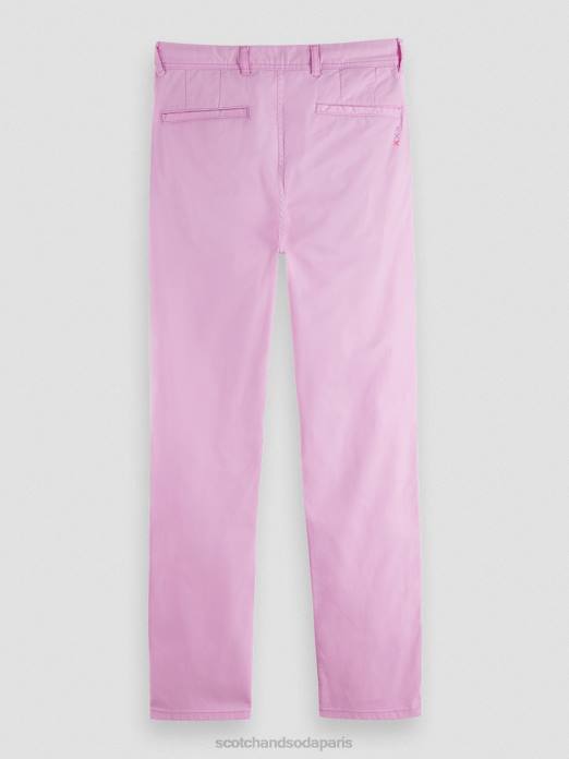 Scotch & Soda Hommes chino super slim fit teint en pièce pierre rose vêtements 4HB4494