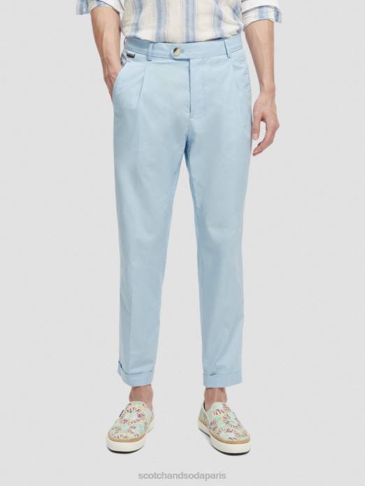 Scotch & Soda Hommes le chino en popeline Blake mer bleue vêtements 4HB4501
