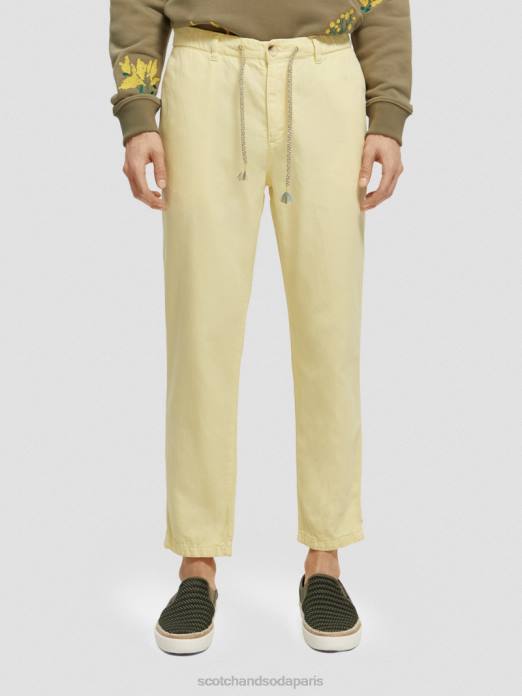 Scotch & Soda Hommes le jogger teint en pièce coupe fuselée Regular The Drift banane vêtements 4HB4490