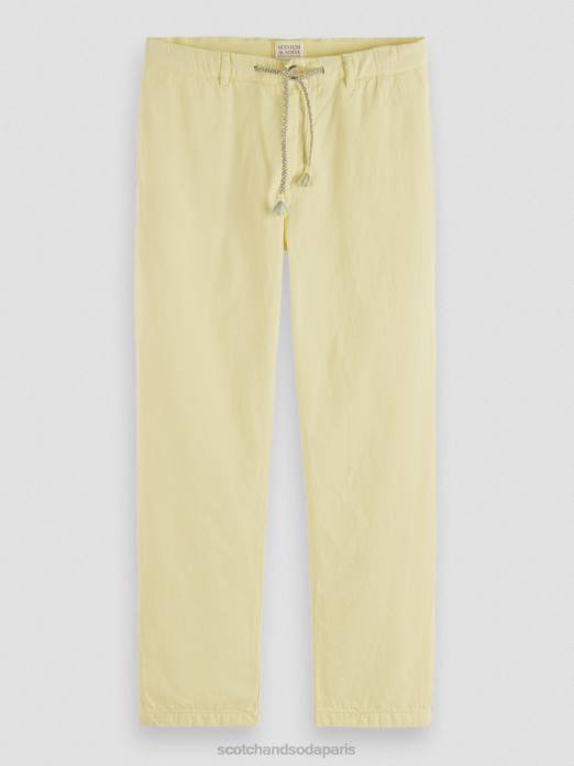 Scotch & Soda Hommes le jogger teint en pièce coupe fuselée Regular The Drift banane vêtements 4HB4490