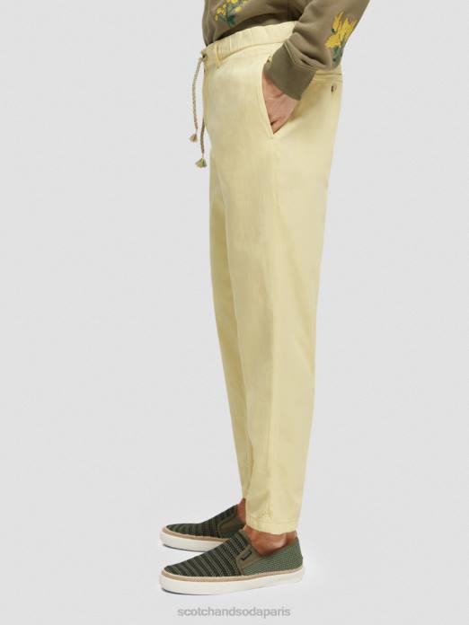 Scotch & Soda Hommes le jogger teint en pièce coupe fuselée Regular The Drift banane vêtements 4HB4490