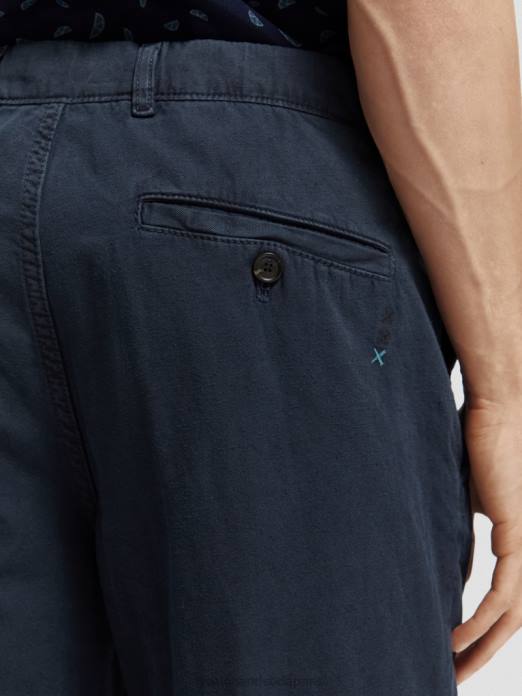 Scotch & Soda Hommes le jogger teint en pièce coupe fuselée Regular The Drift marine vêtements 4HB4491