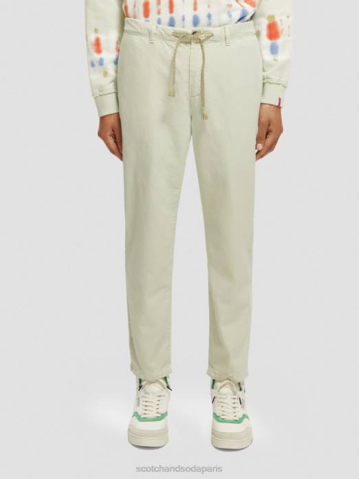 Scotch & Soda Hommes le jogger teint en pièce coupe fuselée Regular The Drift menthe vêtements 4HB4489