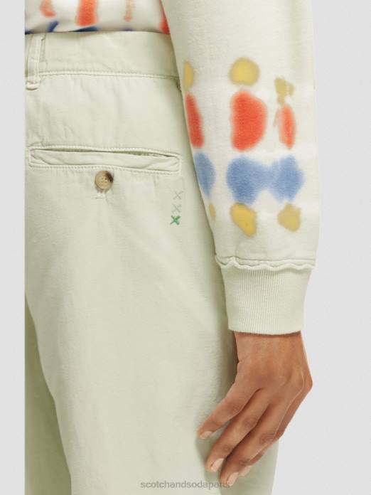 Scotch & Soda Hommes le jogger teint en pièce coupe fuselée Regular The Drift menthe vêtements 4HB4489