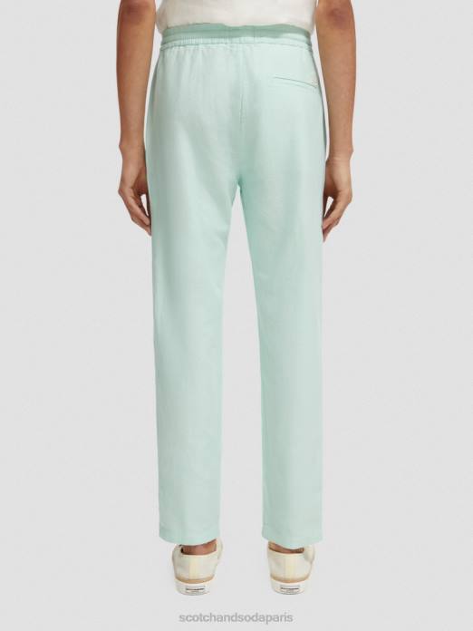 Scotch & Soda Hommes pantalon de jogging en lin mélangé à jambe droite warren baie vêtements 4HB4479