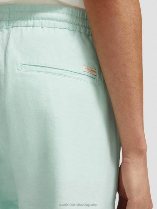 Scotch & Soda Hommes pantalon de jogging en lin mélangé à jambe droite warren baie vêtements 4HB4479