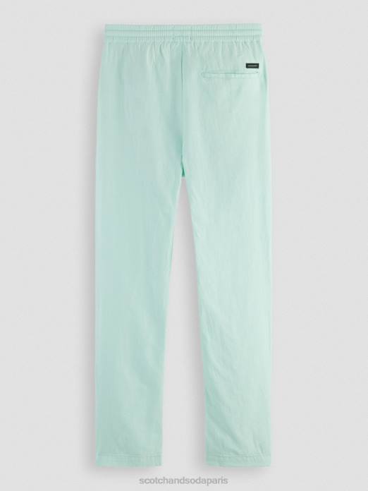 Scotch & Soda Hommes pantalon de jogging en lin mélangé à jambe droite warren baie vêtements 4HB4479