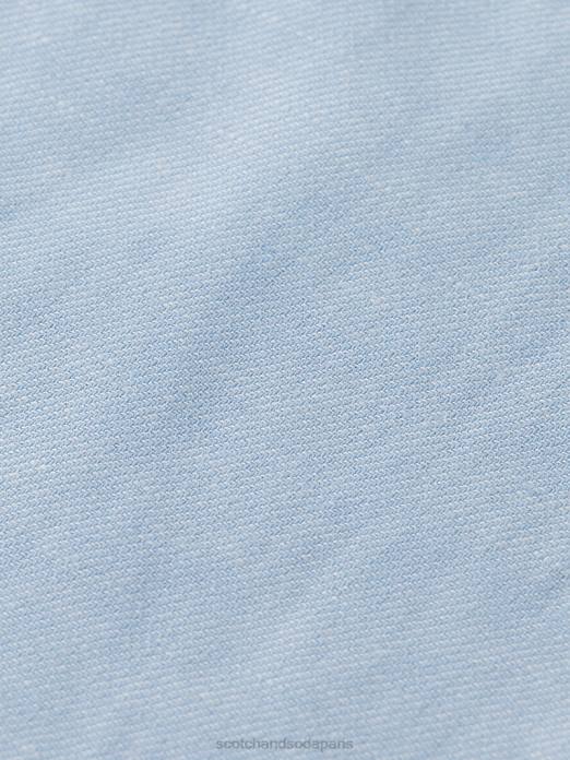 Scotch & Soda Hommes pantalon de jogging en lin mélangé à jambe droite warren ciel vêtements 4HB4481