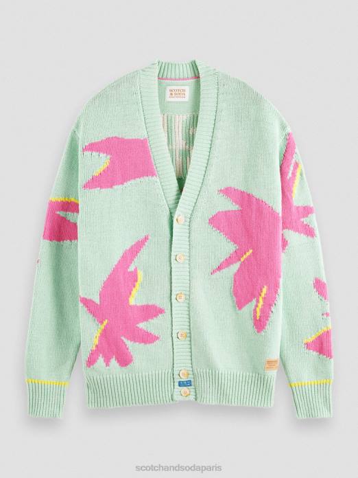 Scotch & Soda Hommes cardigan en maille intarsia combiner un vêtements 4HB4640