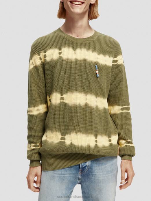 Scotch & Soda Hommes pull biologique tie-dye en grosse maille combinaison c vêtements 4HB4649