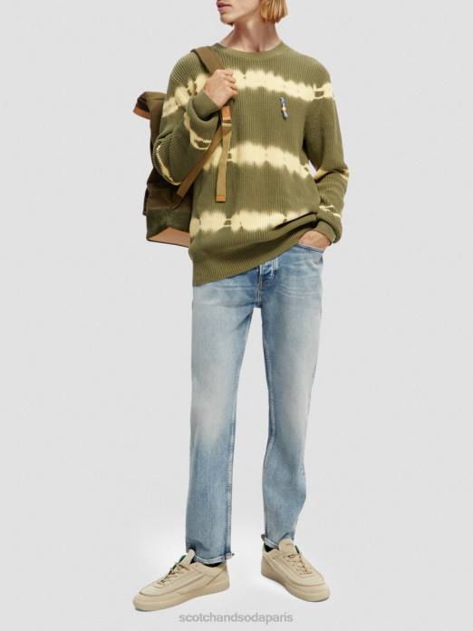 Scotch & Soda Hommes pull biologique tie-dye en grosse maille combinaison c vêtements 4HB4649