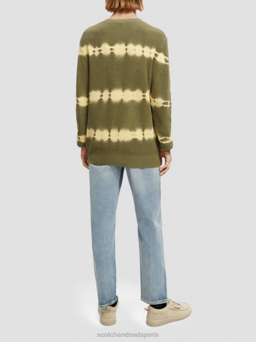 Scotch & Soda Hommes pull biologique tie-dye en grosse maille combinaison c vêtements 4HB4649