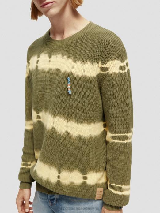 Scotch & Soda Hommes pull biologique tie-dye en grosse maille combinaison c vêtements 4HB4649