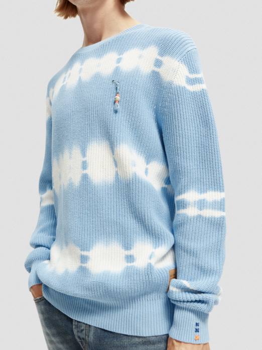 Scotch & Soda Hommes pull biologique tie-dye en grosse maille combiner un vêtements 4HB4647