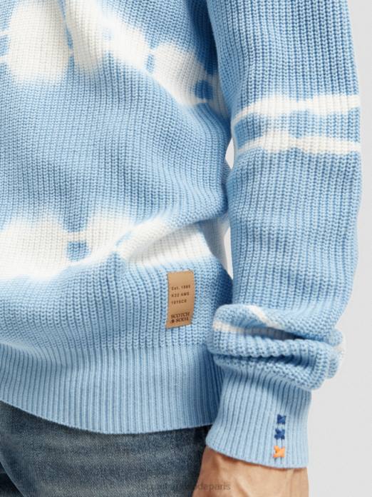 Scotch & Soda Hommes pull biologique tie-dye en grosse maille combiner un vêtements 4HB4647