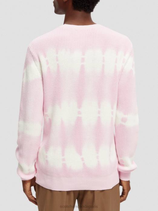 Scotch & Soda Hommes pull biologique tie-dye en grosse maille combo b vêtements 4HB4646