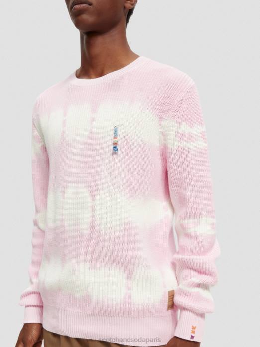 Scotch & Soda Hommes pull biologique tie-dye en grosse maille combo b vêtements 4HB4646
