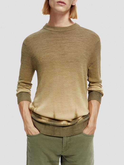 Scotch & Soda Hommes pull en laine mélangée à effet tie-dye dégradé combinaison c vêtements 4HB4643