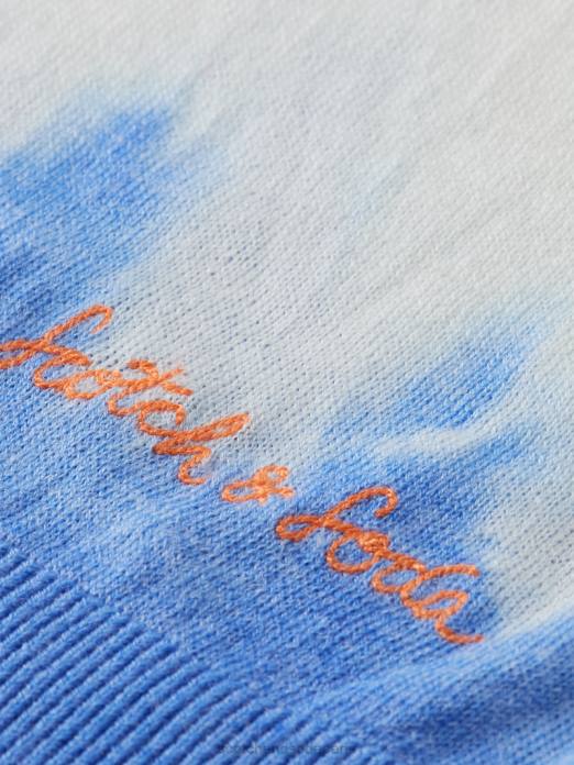 Scotch & Soda Hommes pull en laine mélangée à effet tie-dye dégradé combiner un vêtements 4HB4644
