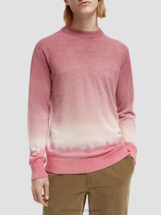 Scotch & Soda Hommes pull en laine mélangée à effet tie-dye dégradé combo b vêtements 4HB4642