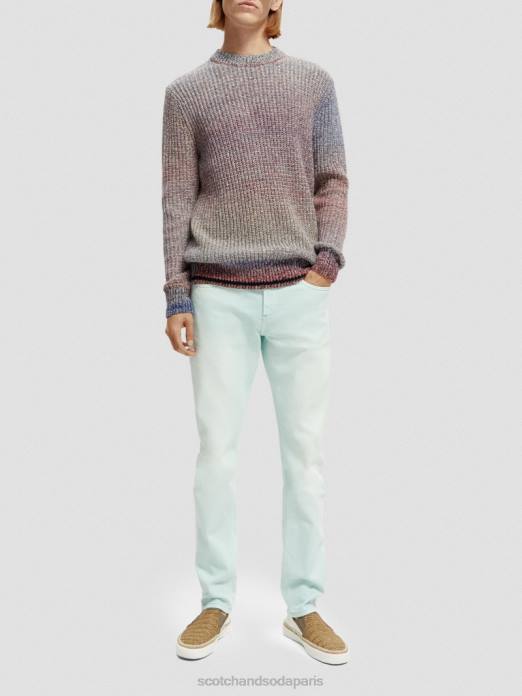 Scotch & Soda Hommes pull en maille côtelée dégradée combo b vêtements 4HB4632