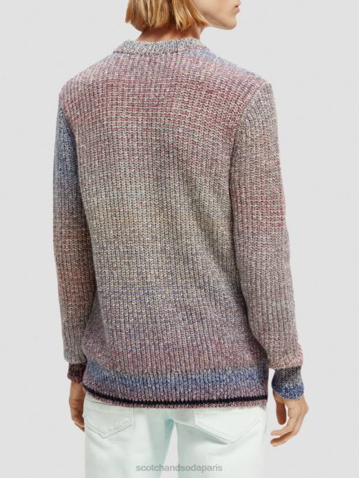 Scotch & Soda Hommes pull en maille côtelée dégradée combo b vêtements 4HB4632