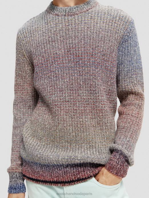 Scotch & Soda Hommes pull en maille côtelée dégradée combo b vêtements 4HB4632
