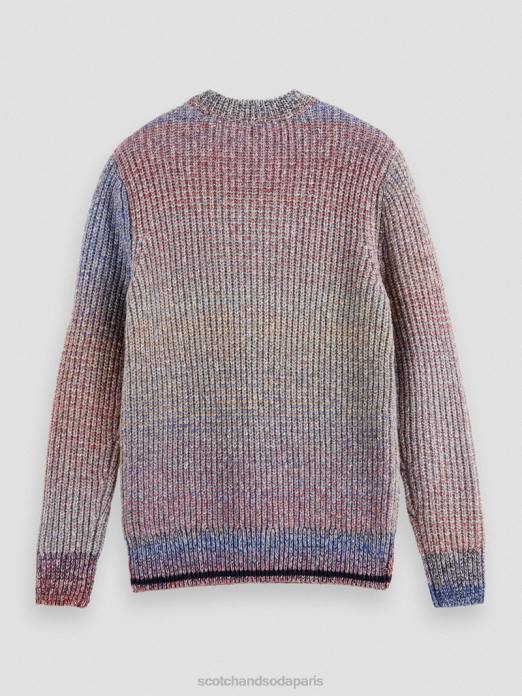 Scotch & Soda Hommes pull en maille côtelée dégradée combo b vêtements 4HB4632