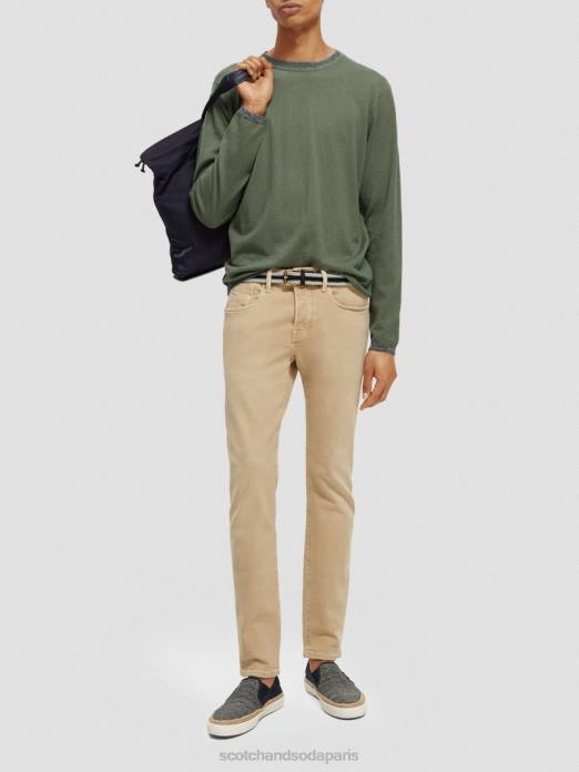 Scotch & Soda Hommes pull à finitions contrastantes armée vêtements 4HB4653