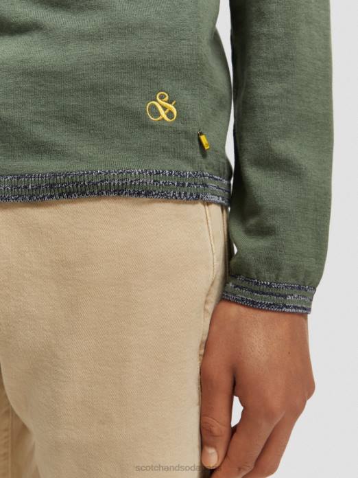 Scotch & Soda Hommes pull à finitions contrastantes armée vêtements 4HB4653