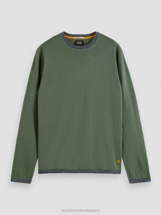Scotch & Soda Hommes pull à finitions contrastantes armée vêtements 4HB4653