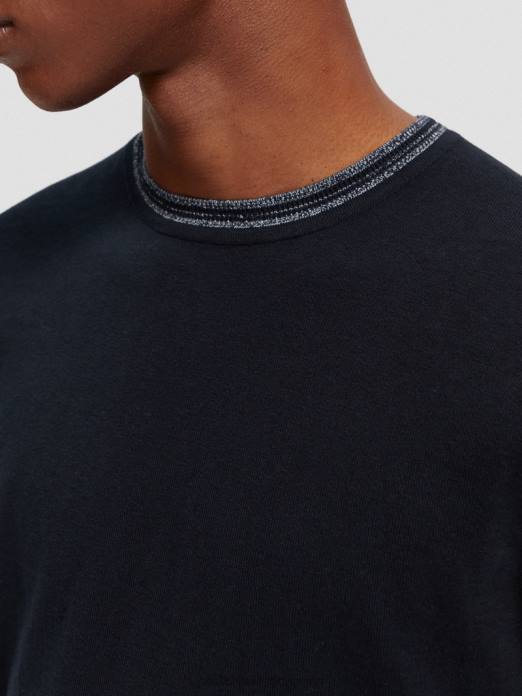 Scotch & Soda Hommes pull à finitions contrastantes marine vêtements 4HB4654