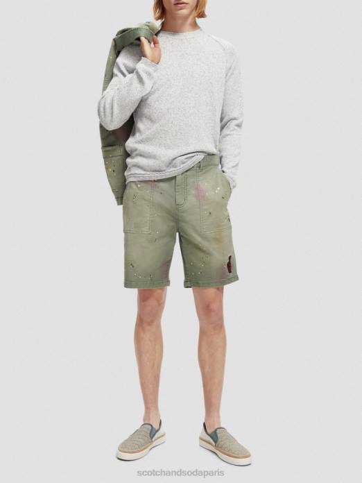 Scotch & Soda Hommes pull raglan mélange bleu riviera vêtements 4HB4660