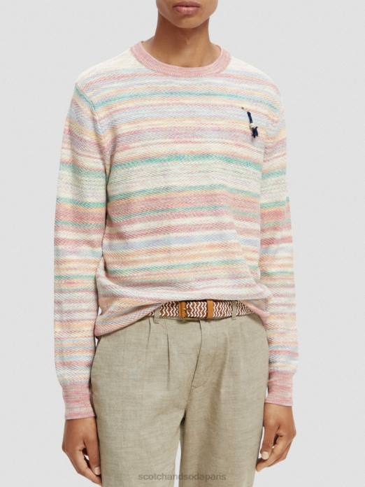 Scotch & Soda Hommes pull rayé en maille combiner un vêtements 4HB4634