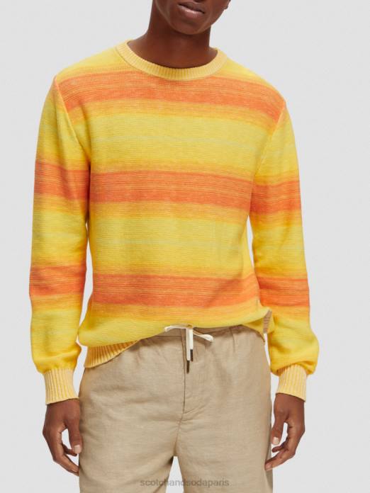 Scotch & Soda Hommes pull à rayures dégradées multi-rayures vêtements 4HB4645