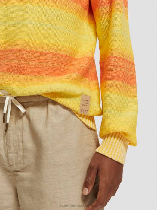 Scotch & Soda Hommes pull à rayures dégradées multi-rayures vêtements 4HB4645