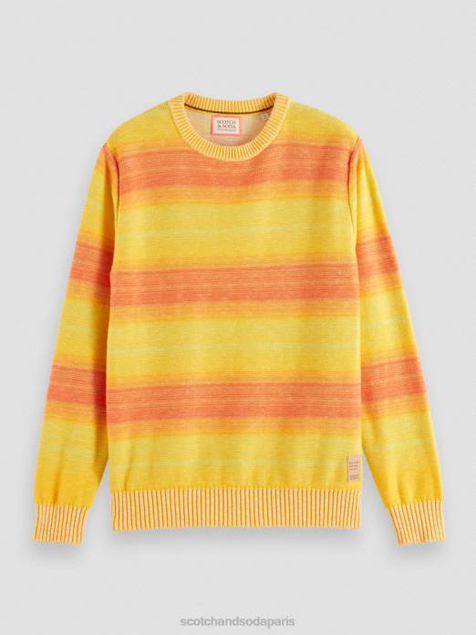 Scotch & Soda Hommes pull à rayures dégradées multi-rayures vêtements 4HB4645