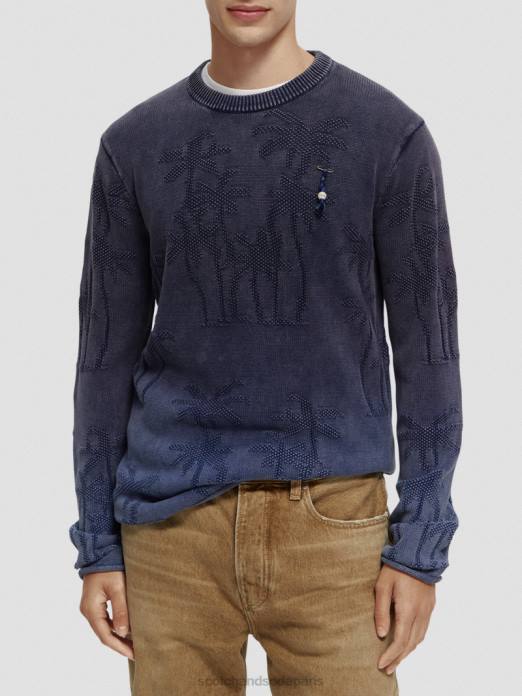Scotch & Soda Hommes pull tissé en jacquard teint en pièce combiner un vêtements 4HB4636